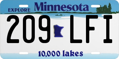 MN license plate 209LFI