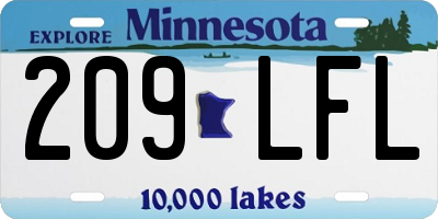MN license plate 209LFL