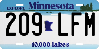 MN license plate 209LFM