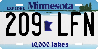 MN license plate 209LFN