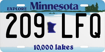 MN license plate 209LFQ
