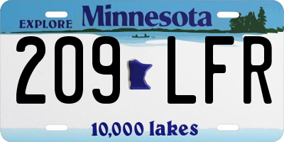 MN license plate 209LFR