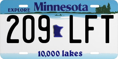 MN license plate 209LFT