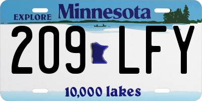 MN license plate 209LFY
