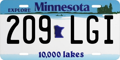 MN license plate 209LGI