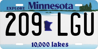 MN license plate 209LGU