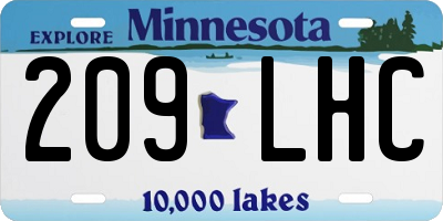 MN license plate 209LHC