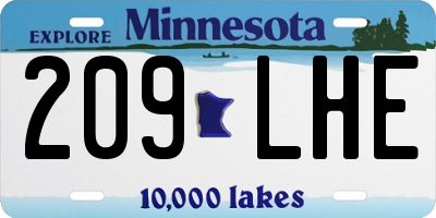 MN license plate 209LHE