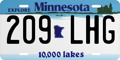 MN license plate 209LHG