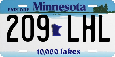 MN license plate 209LHL