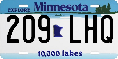 MN license plate 209LHQ