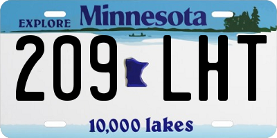 MN license plate 209LHT