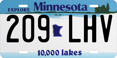 MN license plate 209LHV