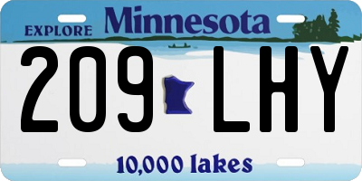 MN license plate 209LHY