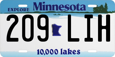 MN license plate 209LIH