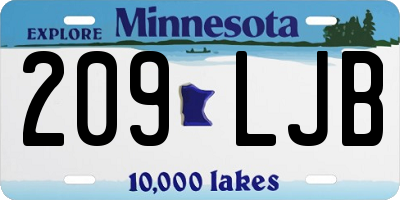 MN license plate 209LJB
