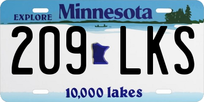 MN license plate 209LKS