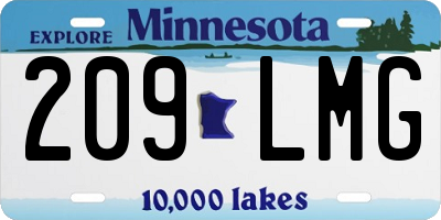MN license plate 209LMG