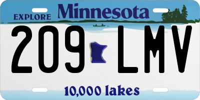 MN license plate 209LMV
