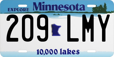 MN license plate 209LMY