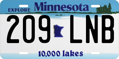 MN license plate 209LNB