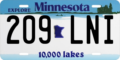 MN license plate 209LNI