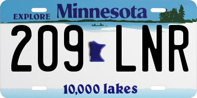 MN license plate 209LNR