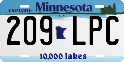 MN license plate 209LPC