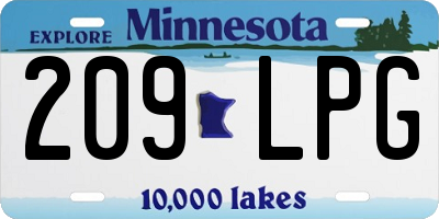 MN license plate 209LPG