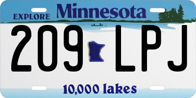 MN license plate 209LPJ