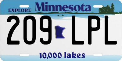 MN license plate 209LPL