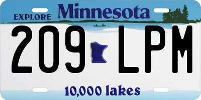 MN license plate 209LPM