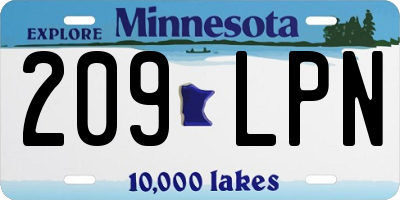 MN license plate 209LPN