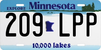 MN license plate 209LPP