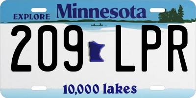 MN license plate 209LPR