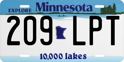 MN license plate 209LPT