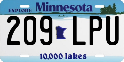 MN license plate 209LPU