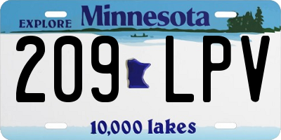 MN license plate 209LPV