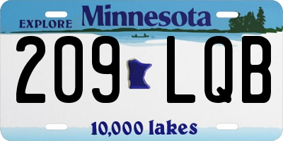 MN license plate 209LQB