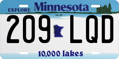 MN license plate 209LQD