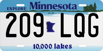 MN license plate 209LQG