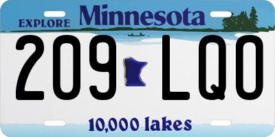 MN license plate 209LQO