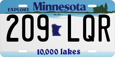MN license plate 209LQR