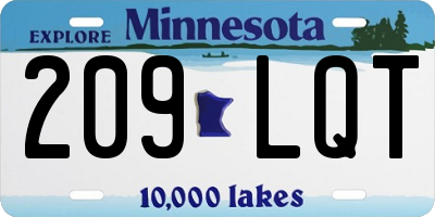 MN license plate 209LQT