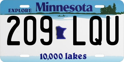 MN license plate 209LQU
