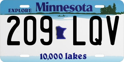 MN license plate 209LQV