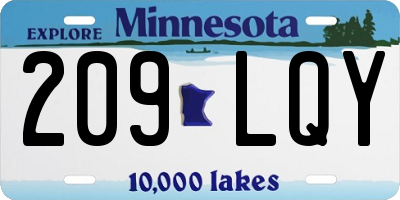 MN license plate 209LQY
