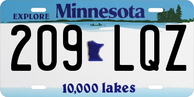MN license plate 209LQZ