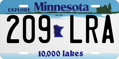 MN license plate 209LRA
