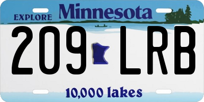 MN license plate 209LRB
